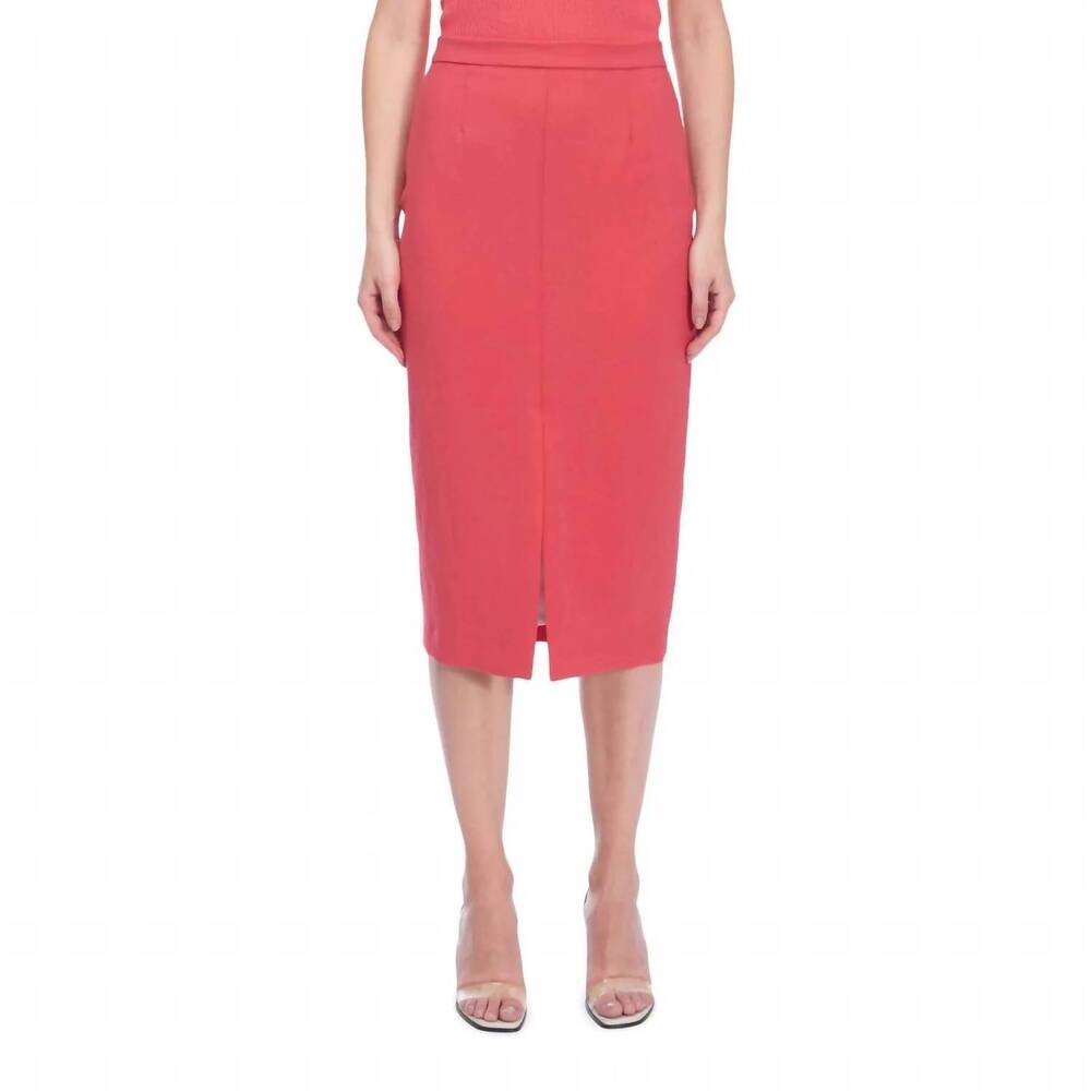 NEW IRIS SETLAKWE stretch crepe skirt in coral